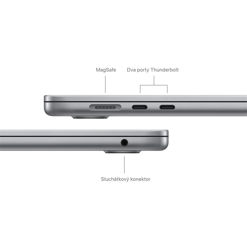 MacBook Air 15" Apple M3 8core CPU 10core GPU 16GB 256GB Vesmírně Šedý CZ