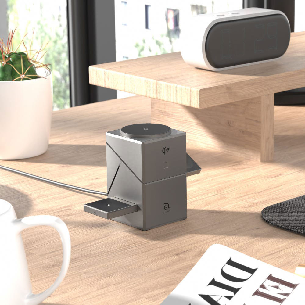 Adam Elements Mag Qube Qi2 3-in-1 Intelligent Charging Station