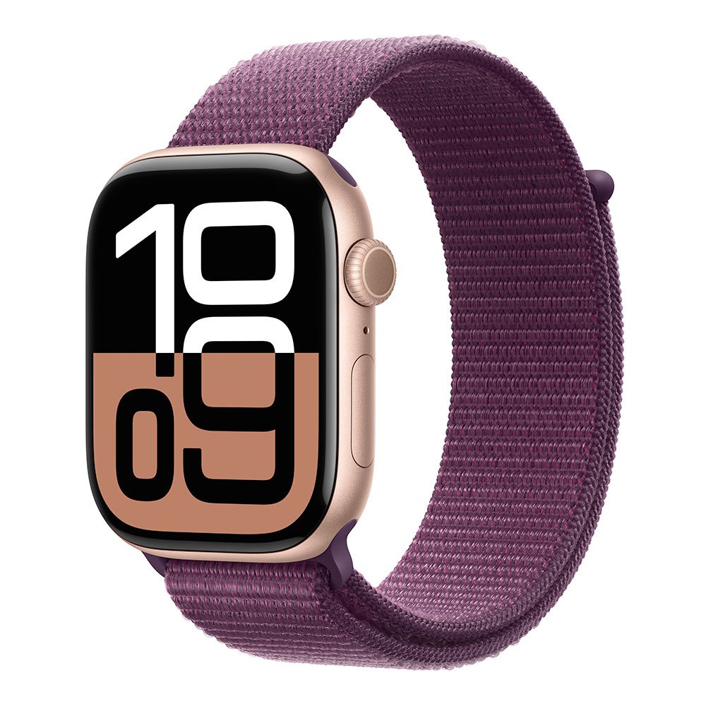 Apple Watch Series 10 GPS 46mm Rose Gold Aluminium Case with Plum Sport Loop *Rozbalený*