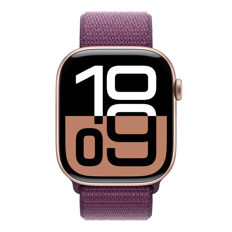 Apple Watch Series 10 GPS 46mm Rose Gold Aluminium Case with Plum Sport Loop *Rozbalený*