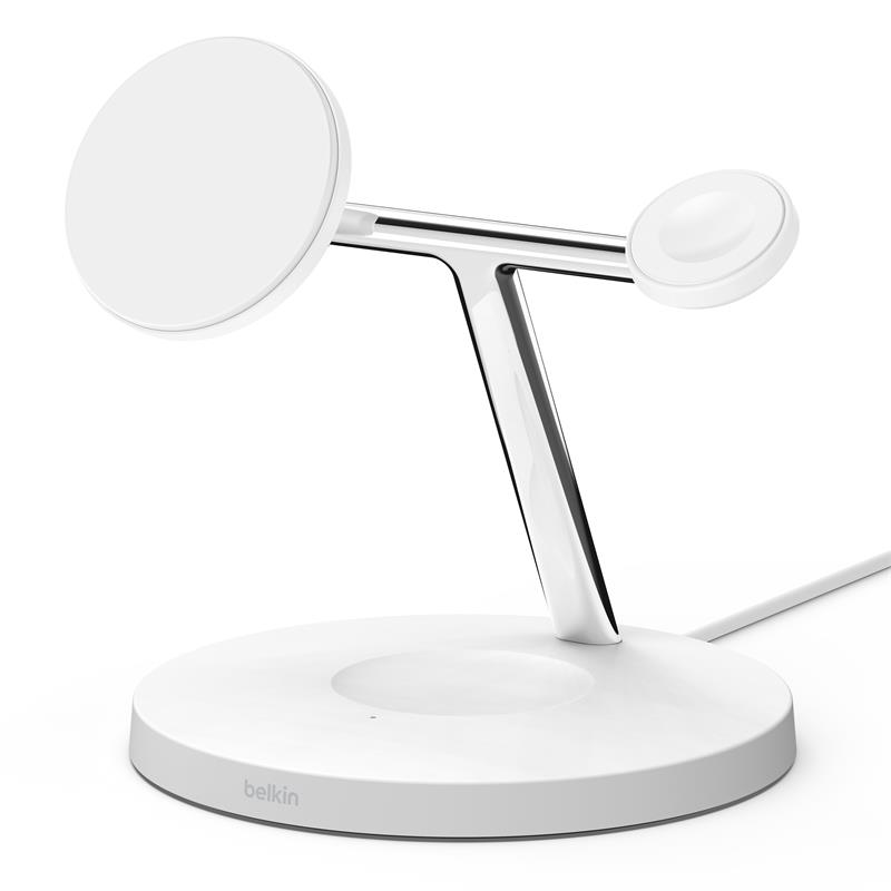 Belkin Boost Charge Pro 3-in-1 Magnetic Wireless Charging Stand with Qi2 15W - White *Rozbalený*