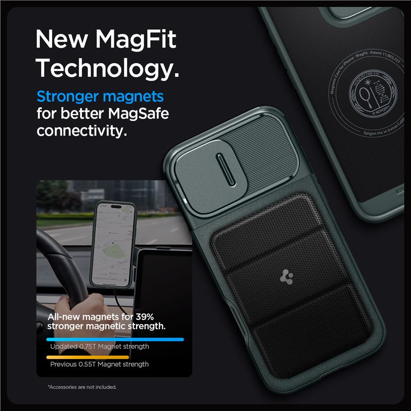 Spigen kryt Optik Armor Magsafe pre iPhone 16 Pro Max - Abyss Green