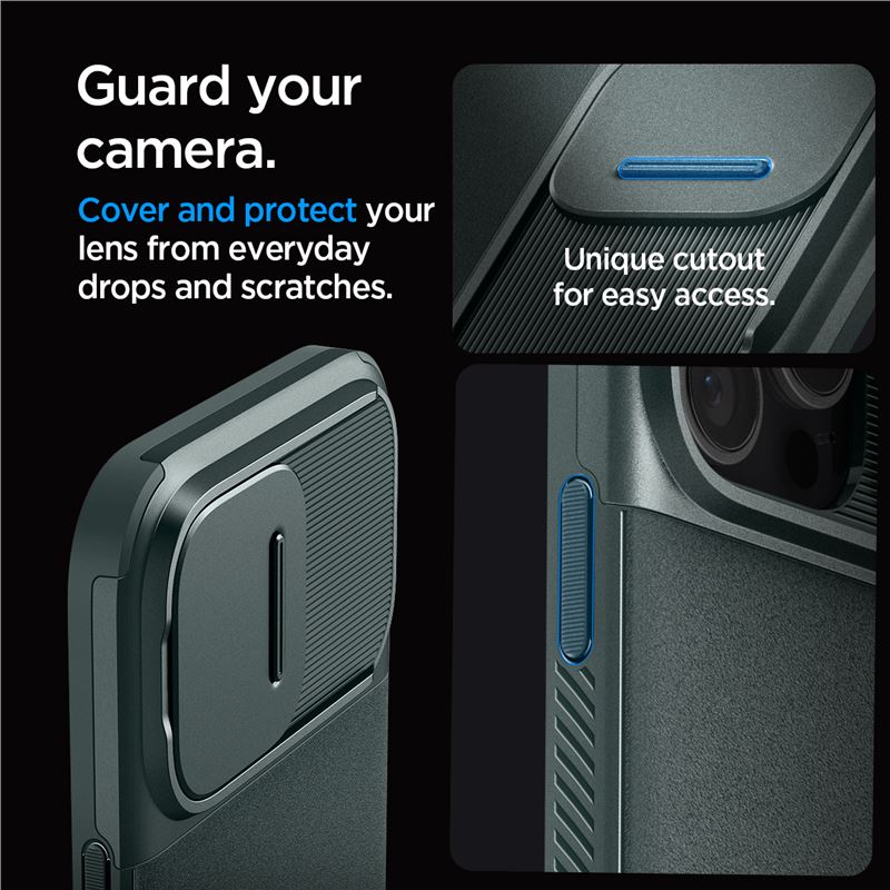 Spigen kryt Optik Armor Magsafe pre iPhone 16 Pro Max - Abyss Green