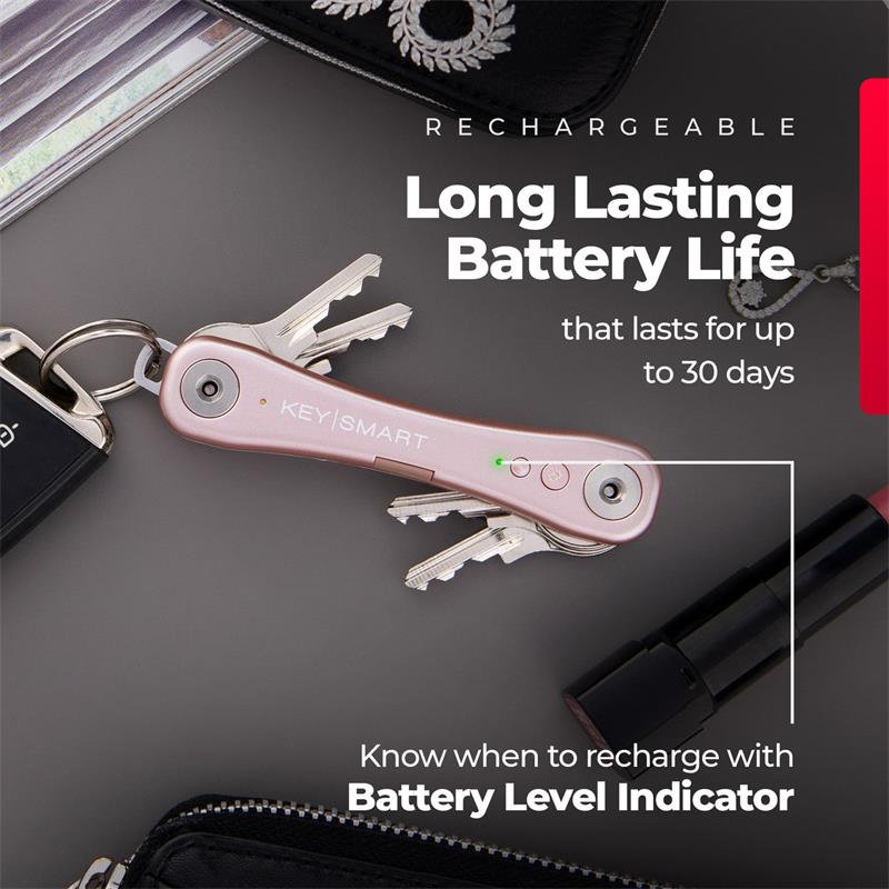 KeySmart iPro s Apple Find My - organizér kľúčov - ružový
