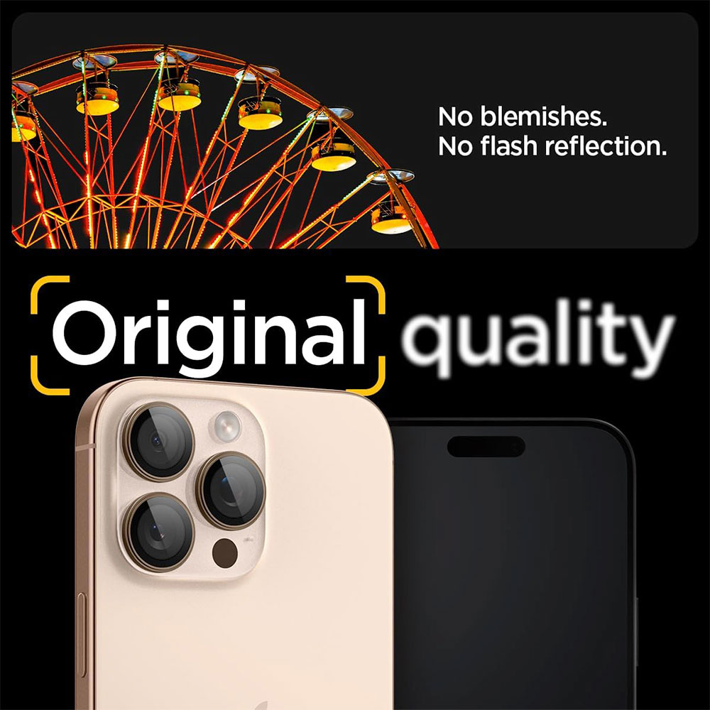 Spigen Optik Pro Lens Protector pre iPhone 16 Pro/16 Pro Max - Desert Titanium