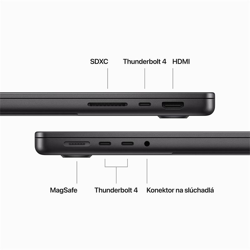 MacBook Pro 14" Apple M3 Pro 11C CPU 14C GPU 18GB 512GB Kozmický čierny SK *Vystavený*