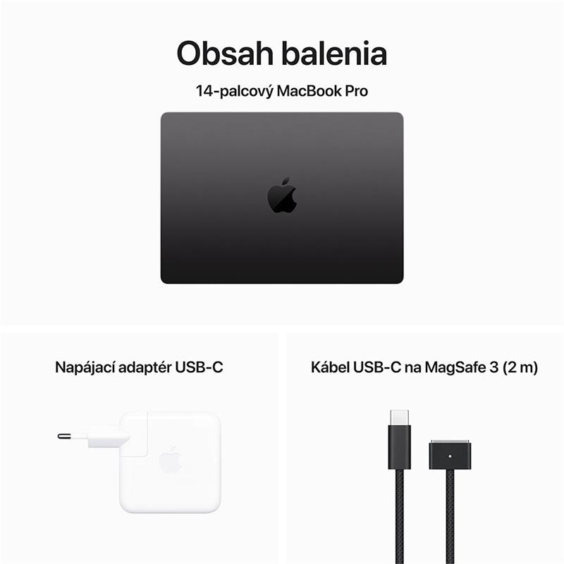 MacBook Pro 14" Apple M3 Pro 11C CPU 14C GPU 18GB 512GB Kozmický čierny SK *Vystavený*