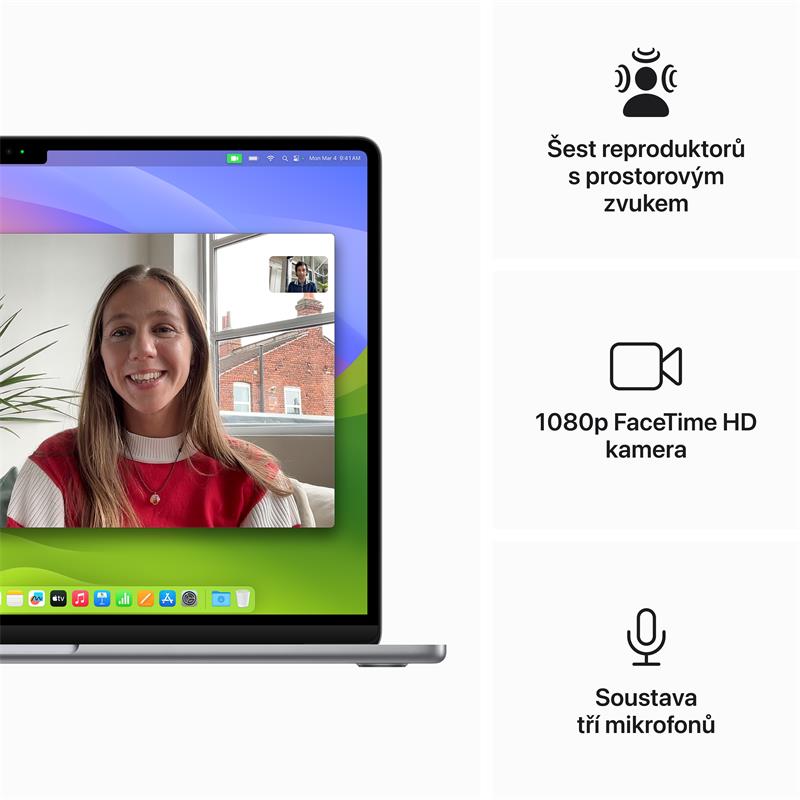 MacBook Air 15" Apple M3 8core CPU 10core GPU 8GB 512GB Vesmírně Šedý CZ *rozbaleno*