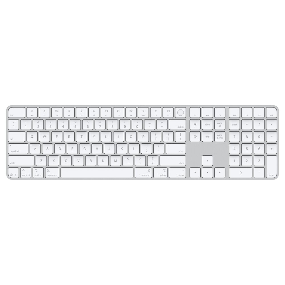 Apple Magic Keyboard s Touch ID a Numerickou klávesnicou - US English - biele klávesy