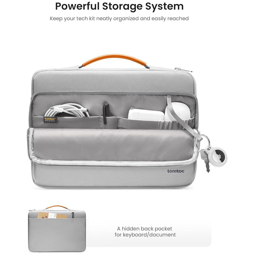 TomToc taška Versatile A14 pre Macbook Pro 16" M1/M2/M3/M4 - Silver Gray