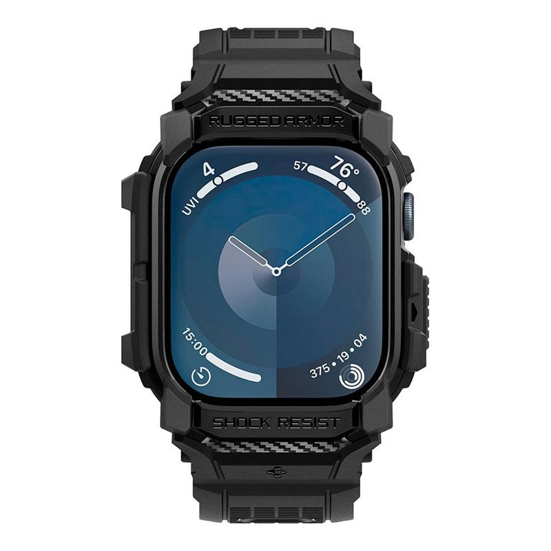 Spigen kryt Rugged Armor Pro pre Apple Watch 10 46mm - Black