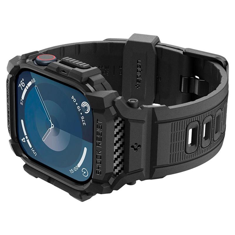 Spigen kryt Rugged Armor Pro pre Apple Watch 10 46mm - Black