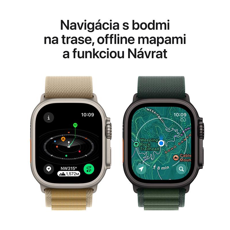 Apple Watch Ultra 2 GPS + Cellular 49mm Černý titan s černým titanovým milánským tahem - S *Rozbalený*