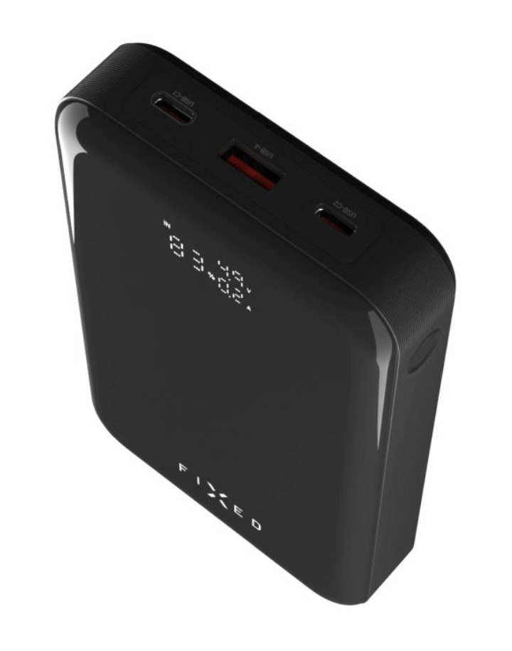 FIXED powerbanka Zen 20 Pro s LCD displejem a výstupem 130W, 20000 mAh, černá