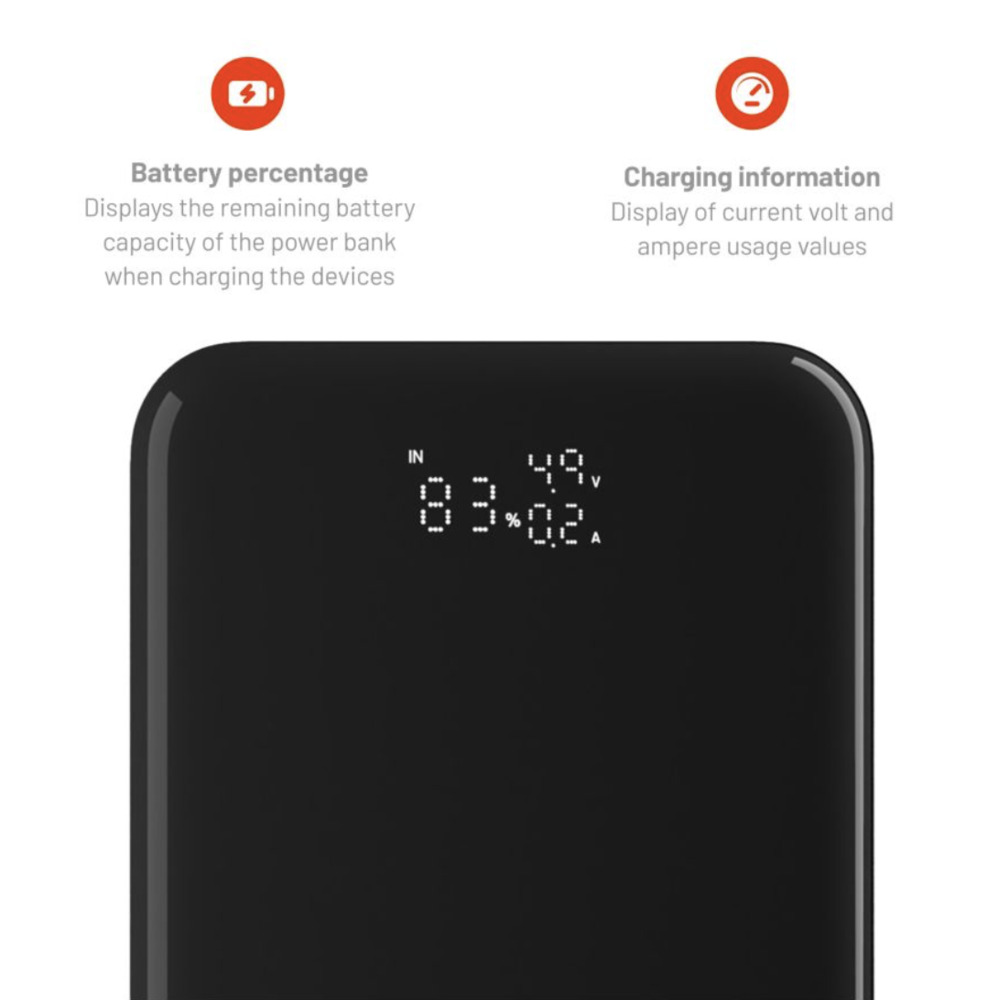 FIXED powerbanka Zen 20 Pro s LCD displejem a výstupem 130W, 20000 mAh, černá