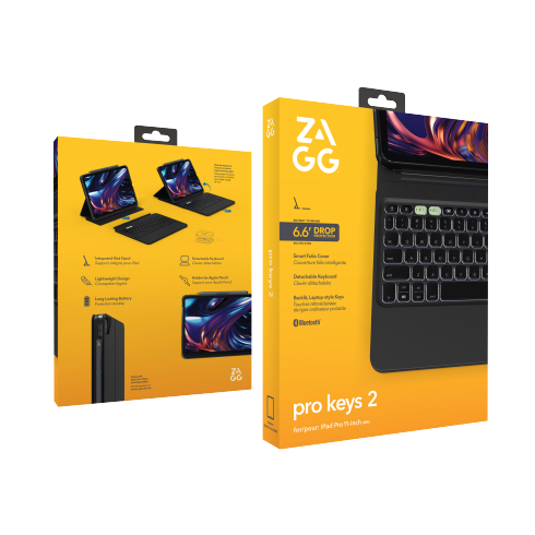 ZAGG klávesnice Pro Keys 2 pre iPad Pro 11" M4 2024 CZ/SK - Black