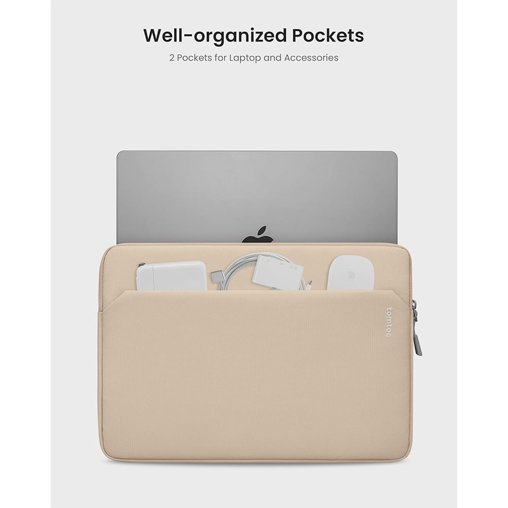 Tomtoc puzdro Light Sleeve pre Macbook Pro 14" M1/M2/M3/M4 - Sand