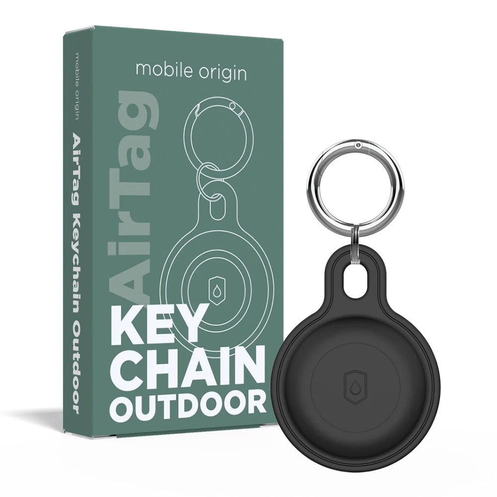 Mobile Origin puzdro Outdoor KeyChain pre Apple Airtag - Black