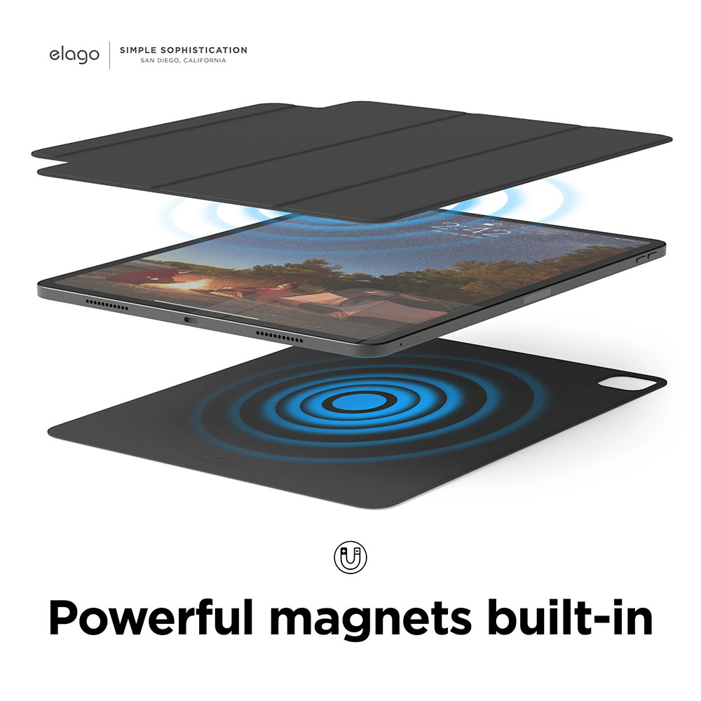 Elago puzdro Magnetic Folio Case pre iPad Pro 12.9"/iPad Air 13" M2/M3 - Light Gray