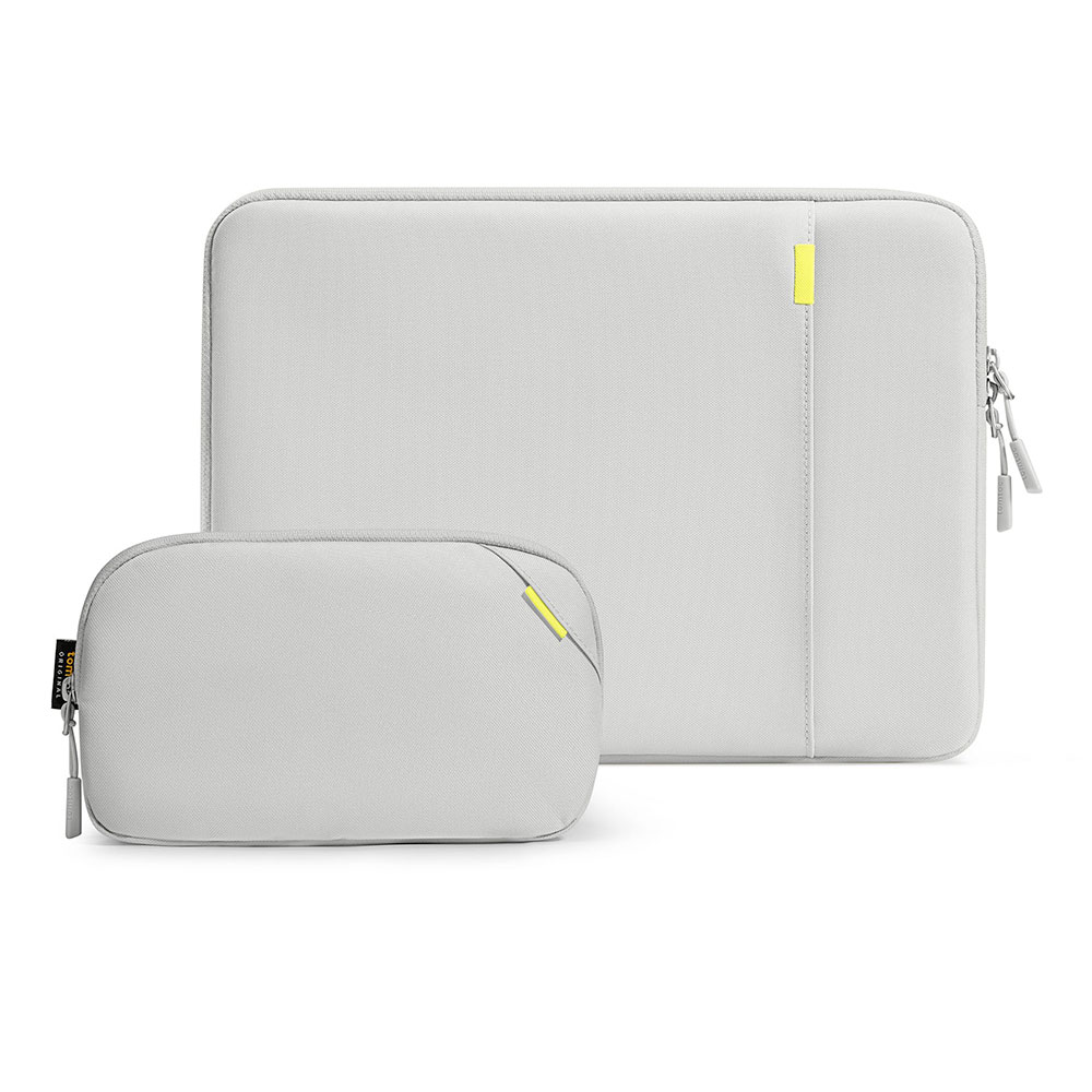 Tomtoc puzdro Recycled Sleeve with Pouch pre Macbook Air 13" M1/M2/M3/M4 - Gray