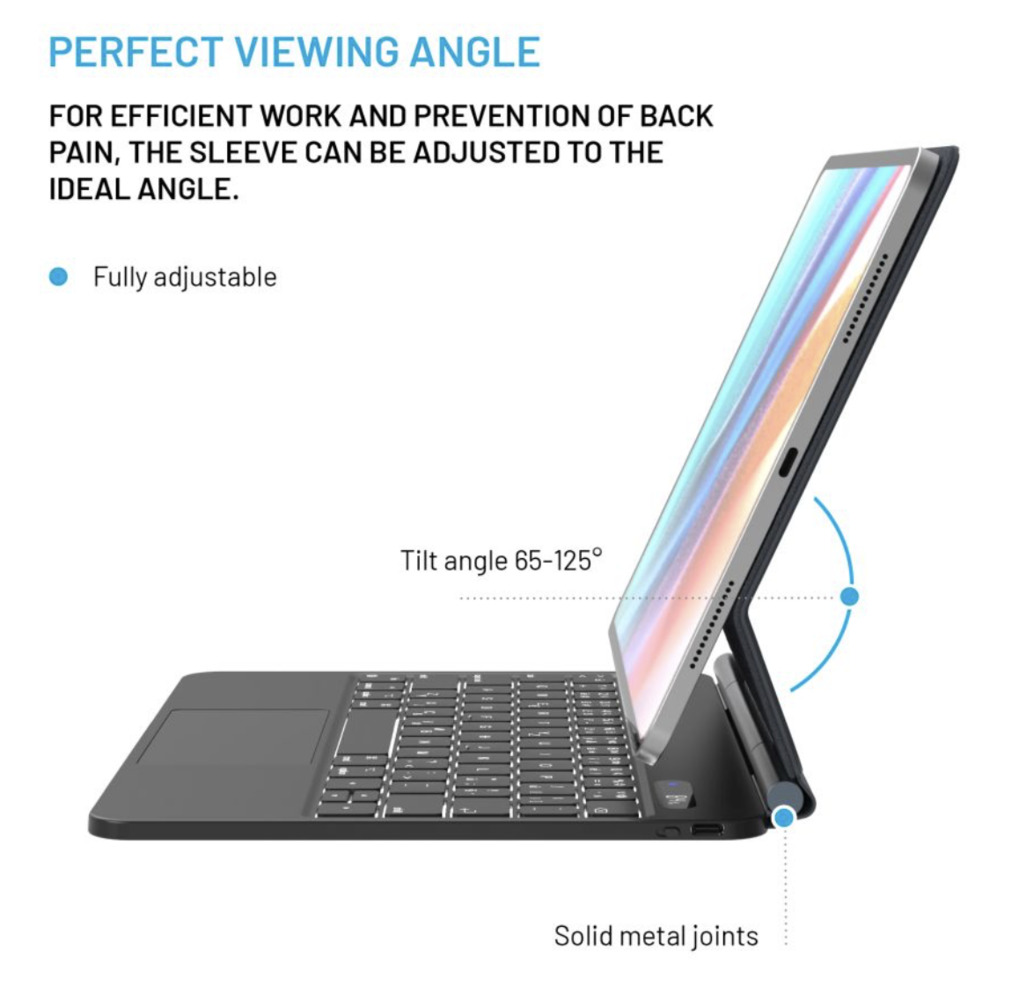 FIXED Typee bezdrátová klávesnice s magnetickým uchycením pro Apple iPad Pro 11"/iPad Air 10,9" (2020-2025), CZ, černá