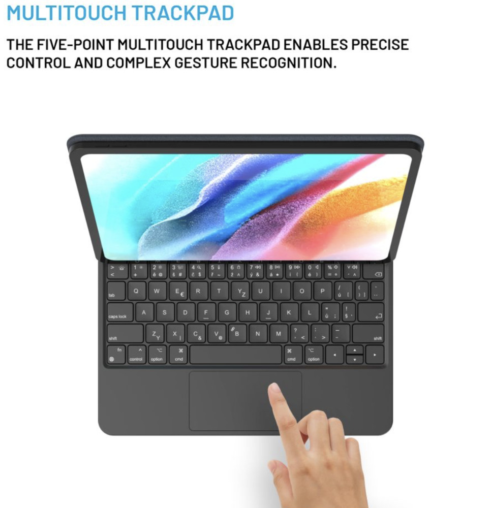 FIXED Typee bezdrátová klávesnice s magnetickým uchycením pro Apple iPad 10,9" 2022/11" 2025, CZ, černá