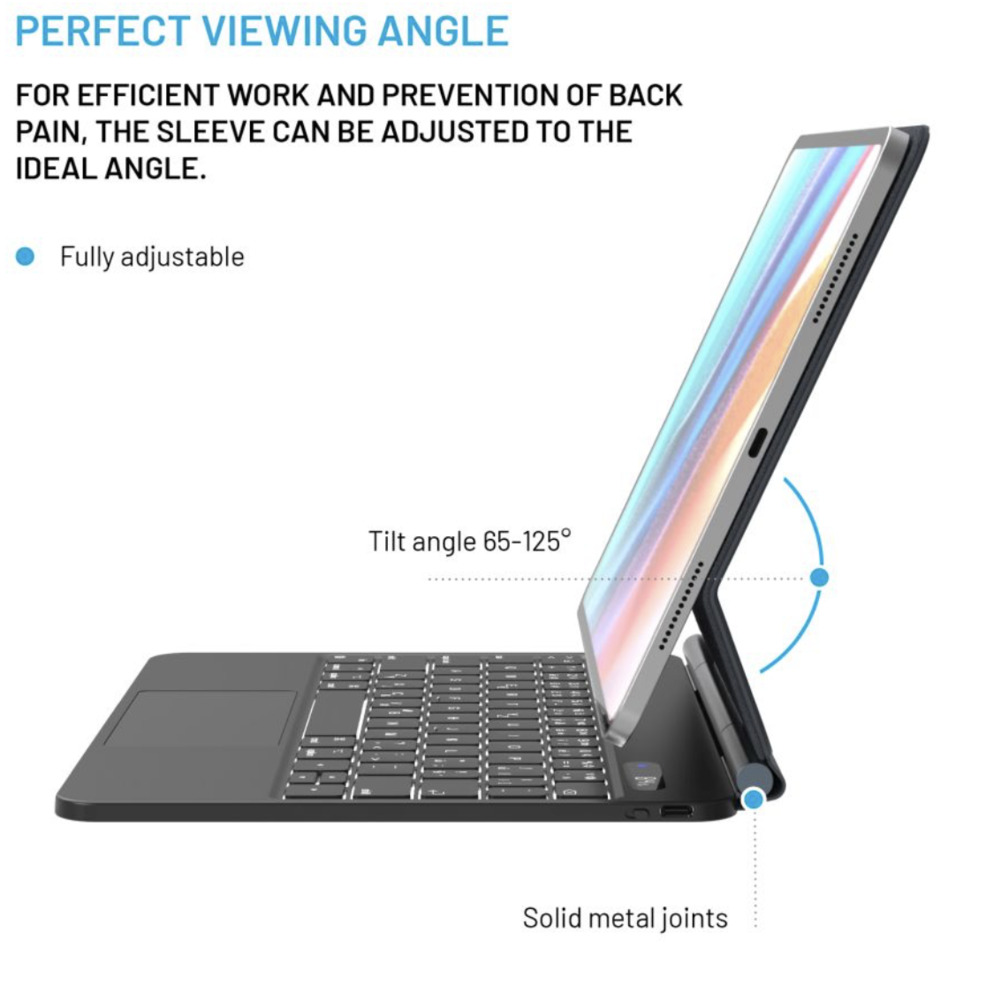FIXED Typee bezdrátová klávesnice s magnetickým uchycením pro Apple iPad 10,9" 2022/11" 2025, CZ, černá