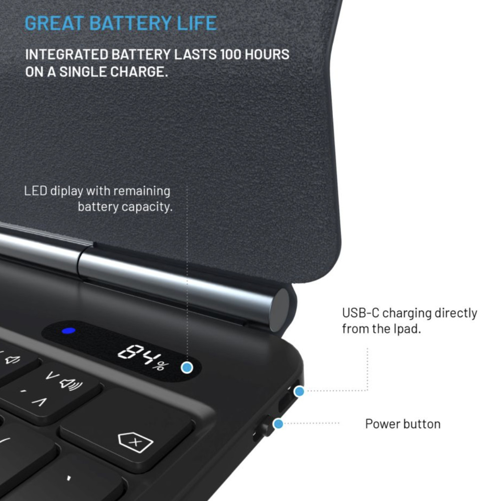 FIXED Typee bezdrátová klávesnice s magnetickým uchycením pro Apple iPad 10,9" 2022/11" 2025, CZ, černá