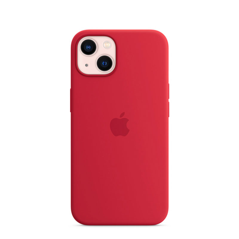 Apple iPhone 13 Silicone Case with MagSafe-(PRODUCT)RED