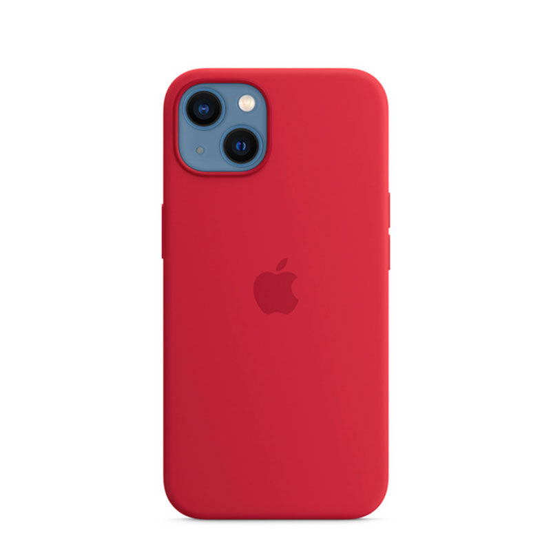 Apple iPhone 13 Silicone Case with MagSafe-(PRODUCT)RED