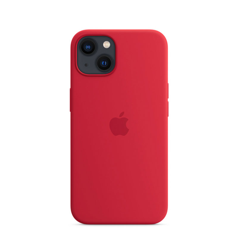 Apple iPhone 13 Silicone Case with MagSafe-(PRODUCT)RED