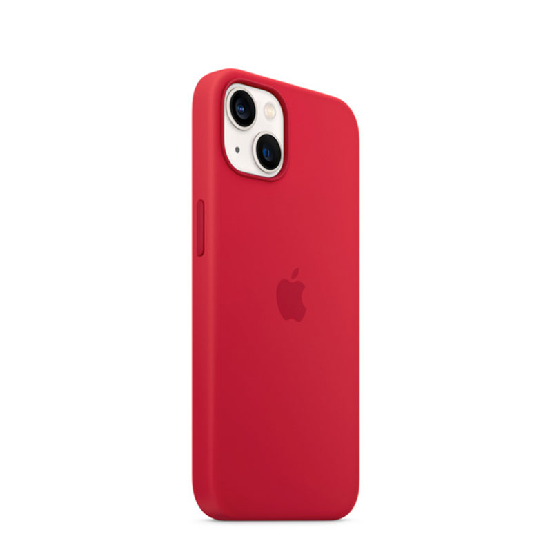Apple iPhone 13 Silicone Case with MagSafe-(PRODUCT)RED