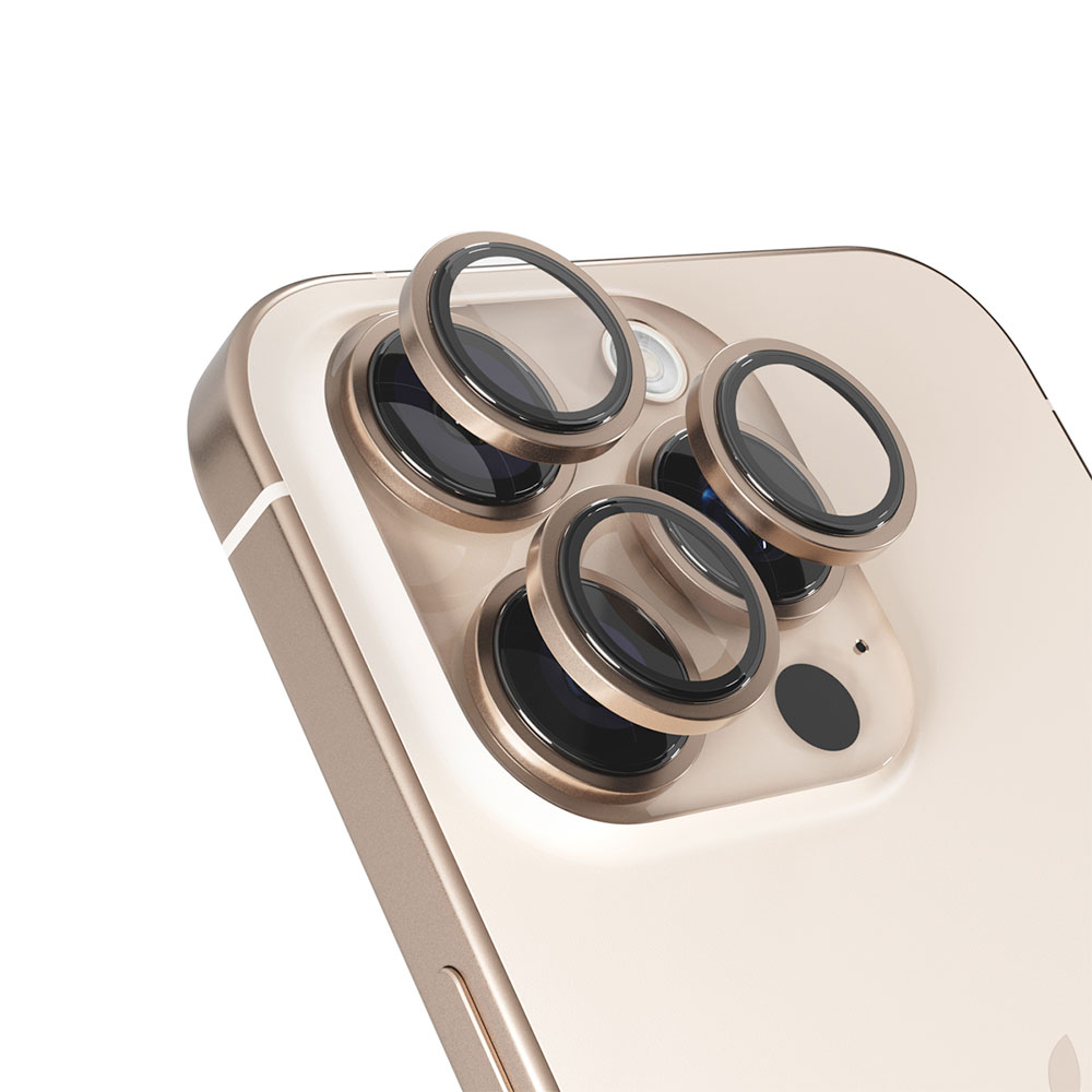 iStores by Epico Aluminium Lens Protector pro Apple iPhone 16 Pro / 16 Pro Max - pouštní titan