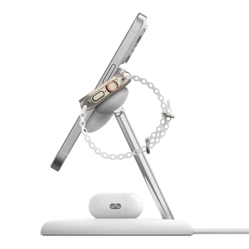 Belkin Boost Charge Pro 3-in-1 Magnetic Wireless Charging Stand with Qi2 15W - White *Rozbalený*