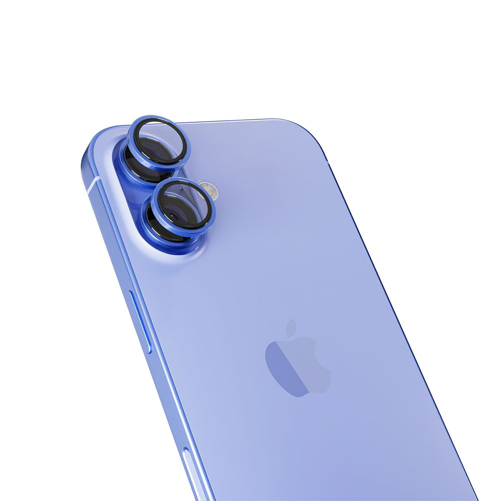 iStores by Epico Aluminium Lens Protector pro Apple iPhone 16 / 16 Plus - modrá