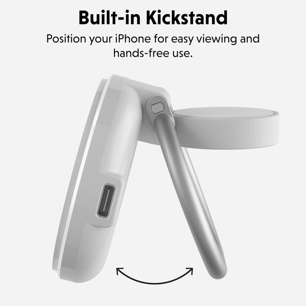 Hyper HyperJuice Qi2 2-in-1 Magnetic Charging Stand - White