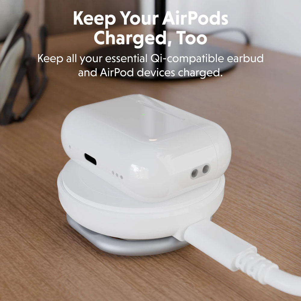 Hyper HyperJuice Qi2 2-in-1 Magnetic Charging Stand - White