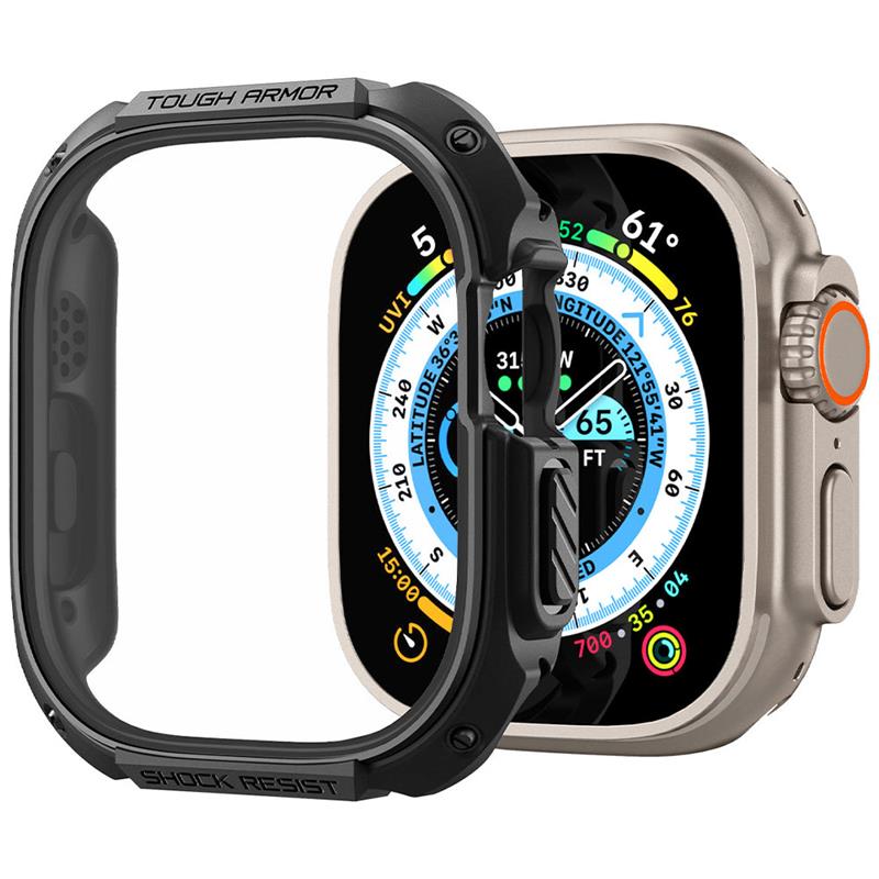 Spigen kryt Tough Armor pre Apple Watch Ultra - Black
