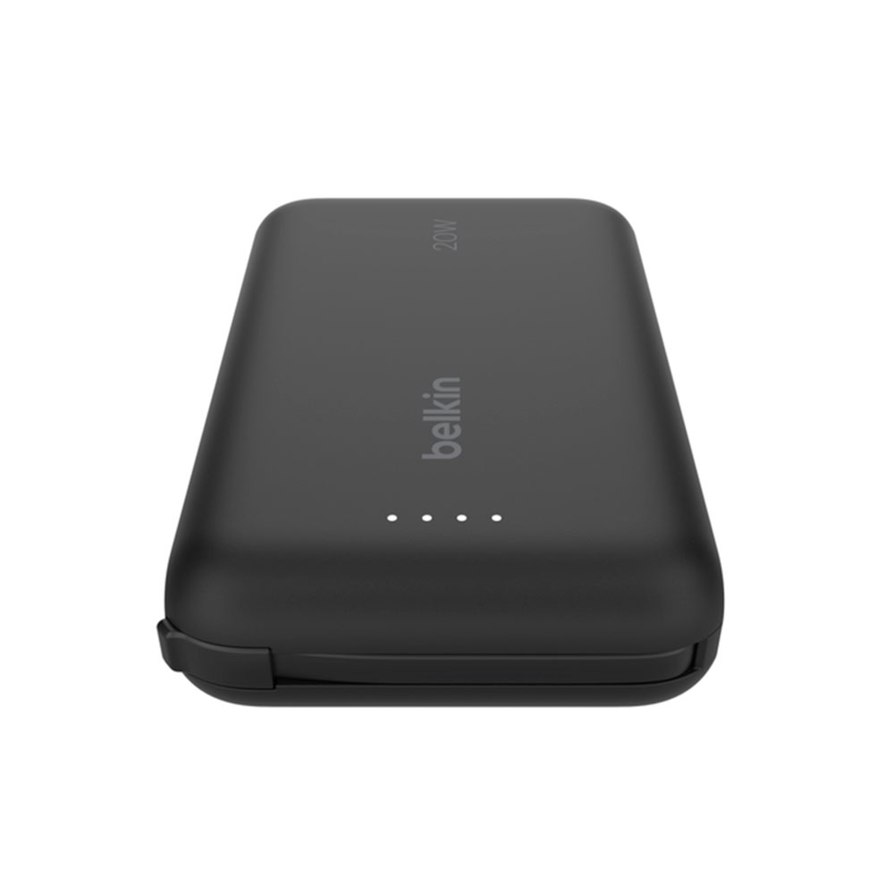 Belkin BoostCharge PowerBank 10K with Integrated USB-C Cable 20W - Black