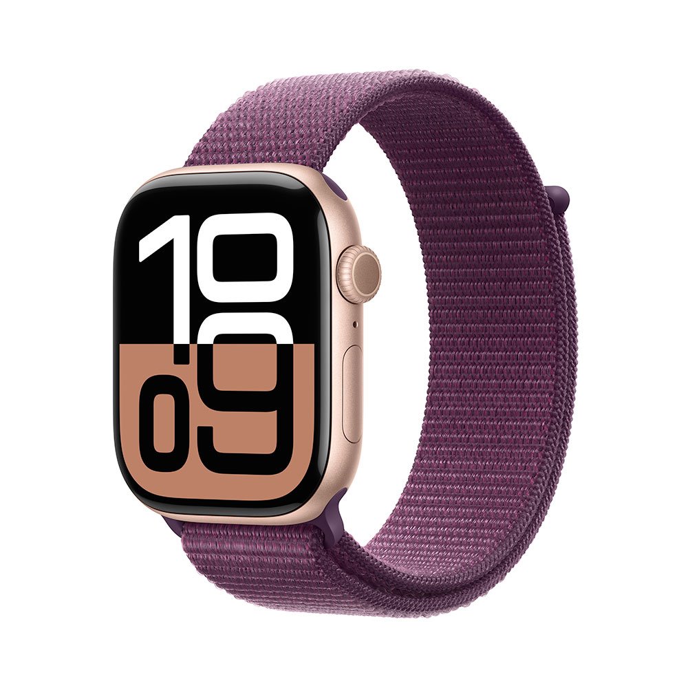 Apple Watch Series 10 GPS 42mm Rose Gold Aluminium Case with Plum Sport Loop *Rozbalený*
