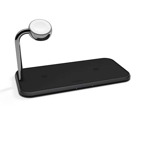ZENS Aluminium Dual Wireless Charger + Watch 10W - Black *Rozbalený*