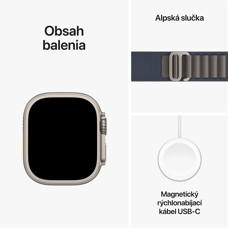 Apple Watch Ultra 2 GPS + Cellular, 49mm Titanium Case with Blue Alpine Loop - Medium DEMO