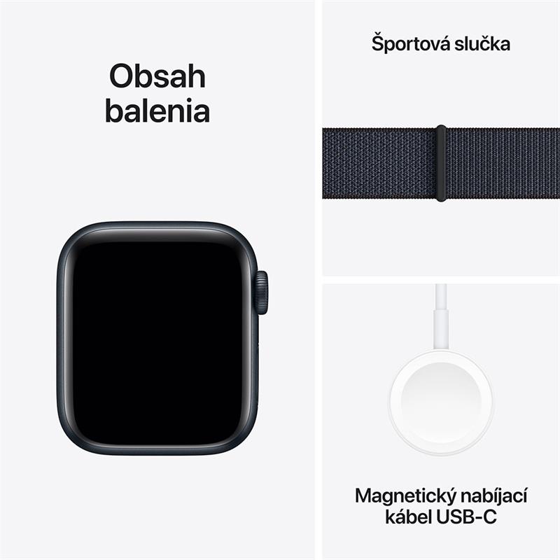 Apple Watch SE GPS 40mm Midnight Aluminium Case with Ink Sport Loop *Rozbalený*