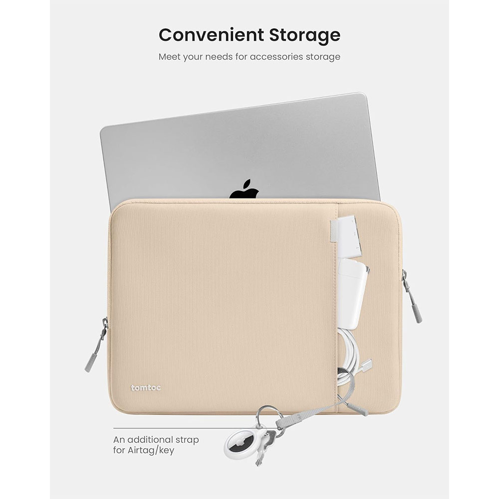 Tomtoc puzdro 360 Protective Sleeve pre Macbook Air 13" M1/M2/M3/M4 - Sand