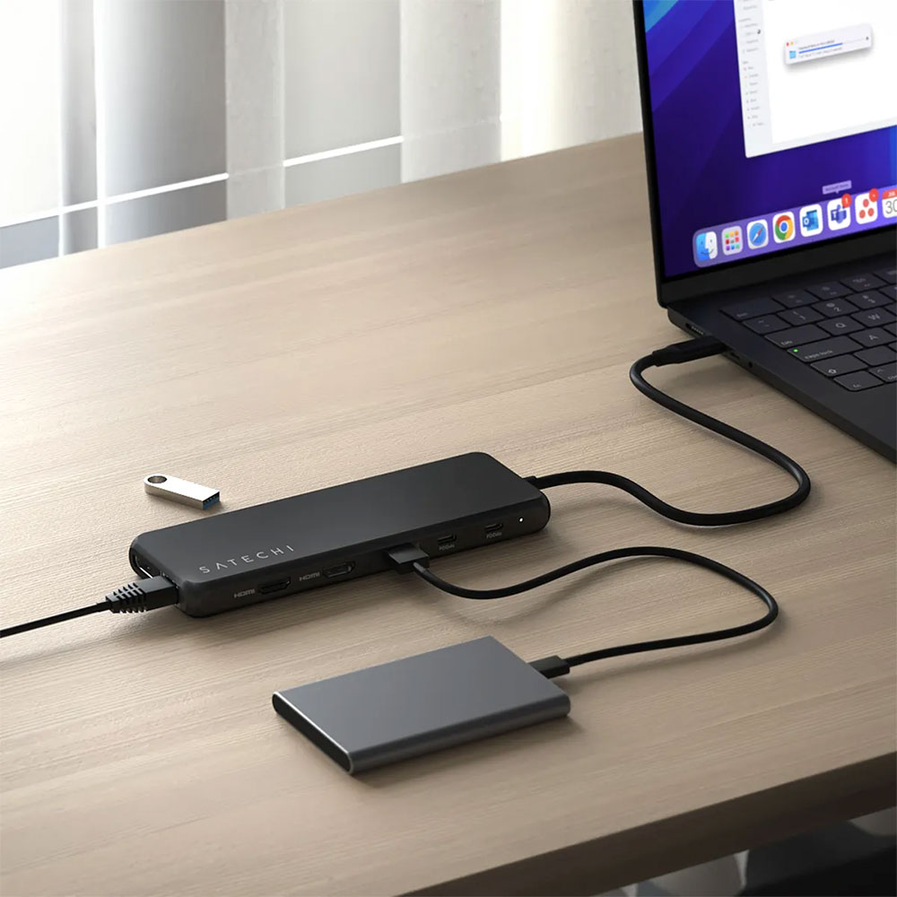 Satechi USB-C 13-in-1 Triple Display Multiport Adapter - Black