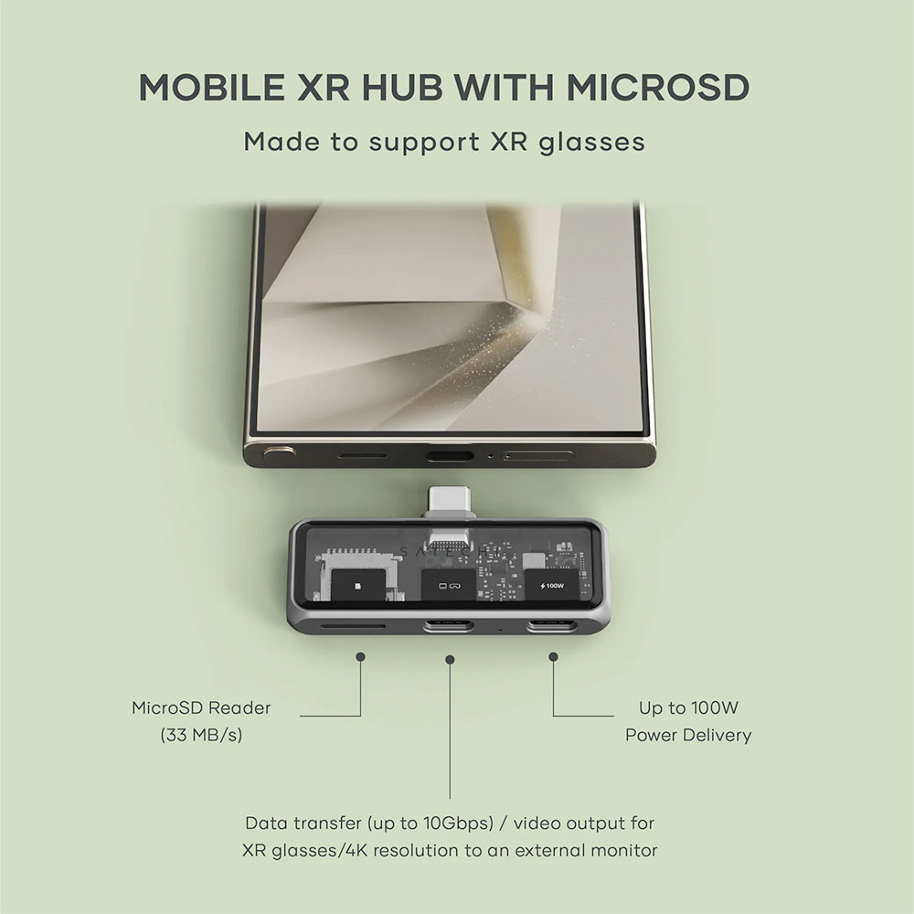 Satechi Mobile XR Hub with microSD Reader - Space Grey