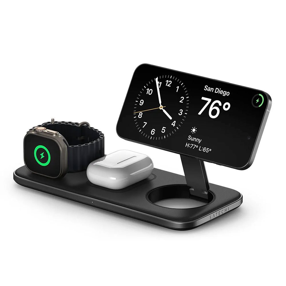 Satechi Qi2 Trio Wireless Charging Pad - Space Gray