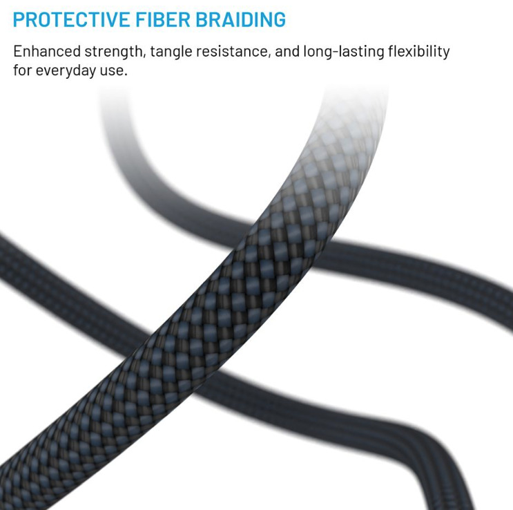 FIXED magnetický nabíjecí a datový opletený kabel s konektory USB-C/USB-C a podporou PD, USB 2.0, 240W, 1.2m, šedý