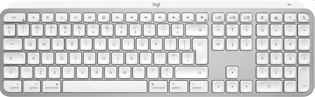 Logitech MX Keys S for MAC - bezdrôtová podsvietená klávesnica - US - bledošedá