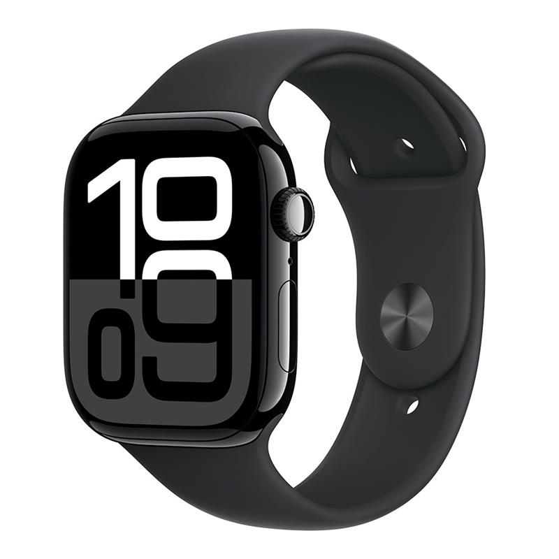 Apple Watch Series 10 GPS 46mm Jet Black Aluminium Case with Black Sport Band - M/L *Rozbalený*